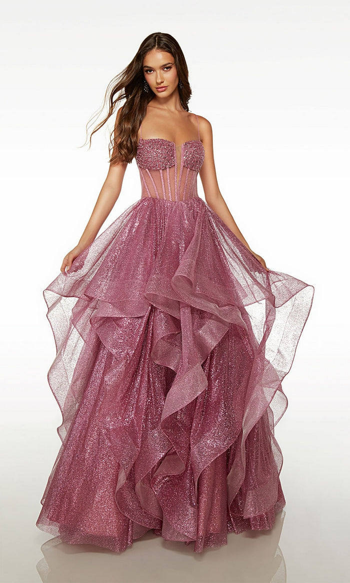 Pink Lavender Alyce Prom Ball Gown 61524