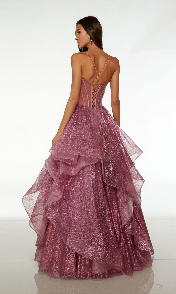 Pink Lavender Alyce Prom Ball Gown 61524