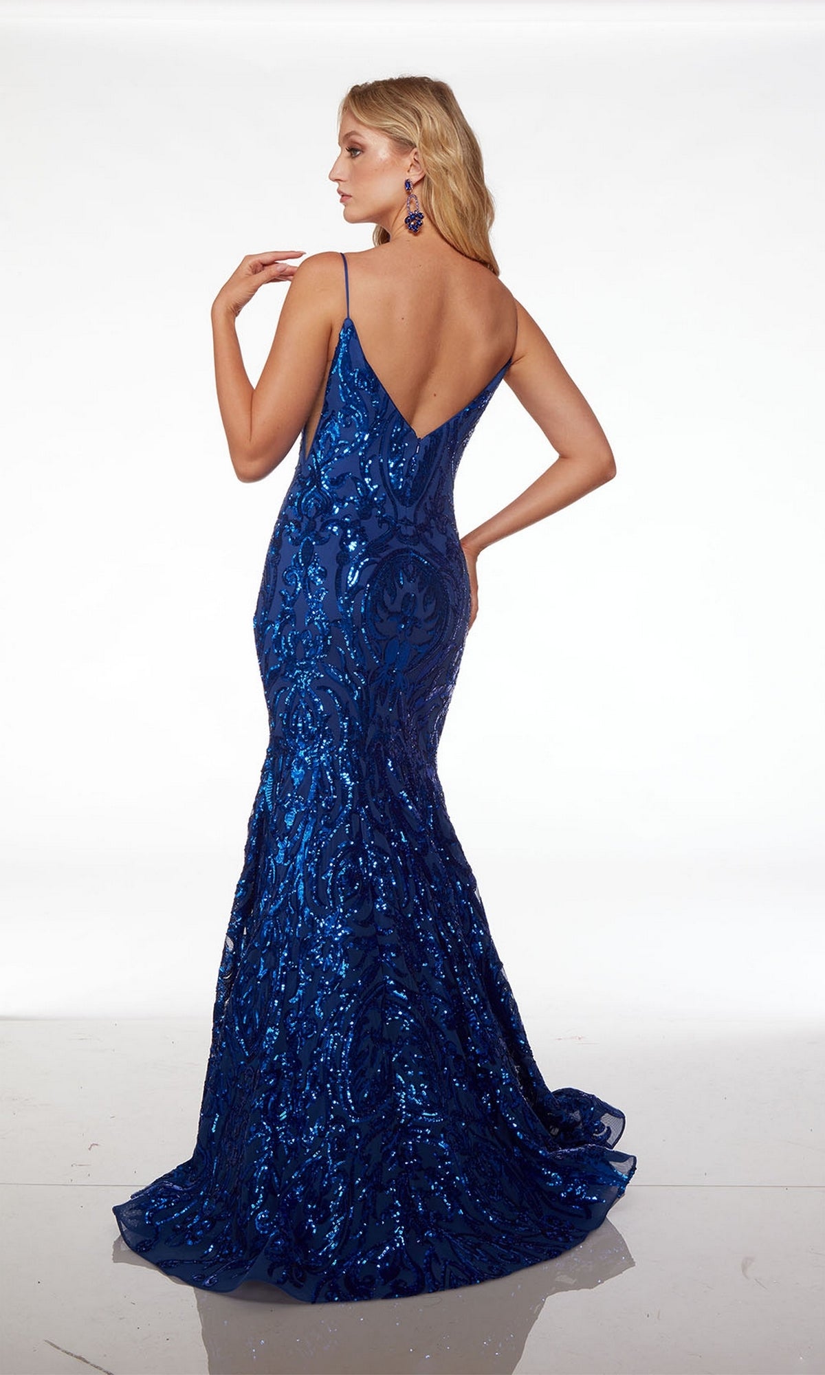 Alyce Sequin-Print Long Mermaid Prom Dress 61607