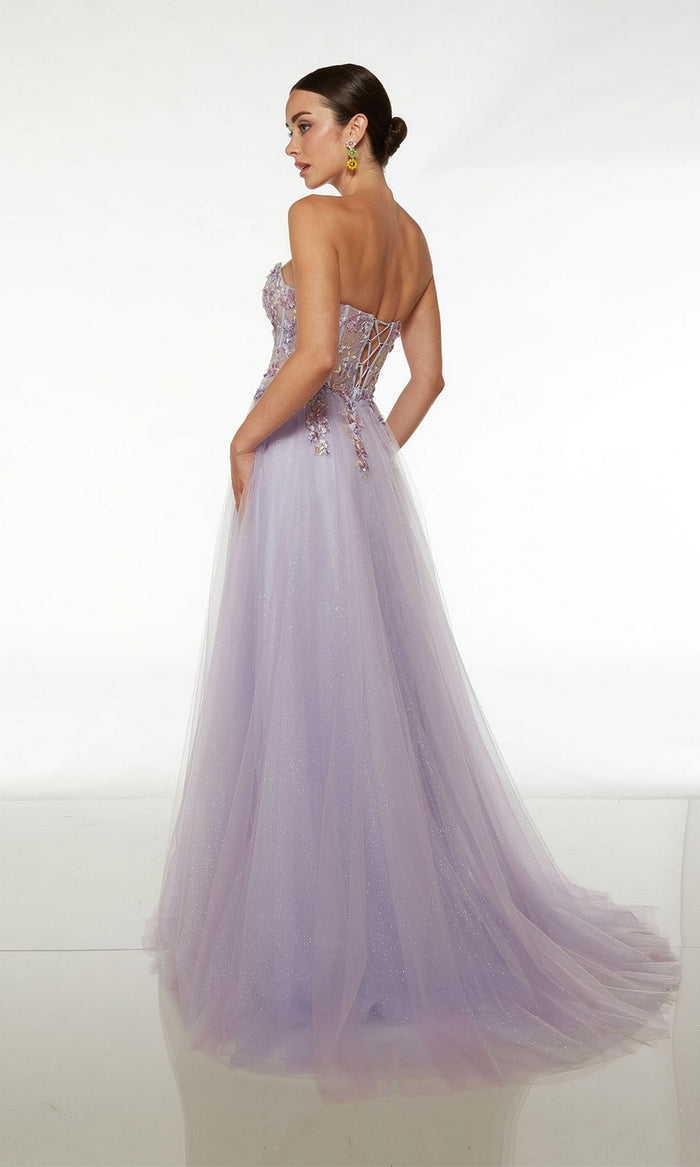 Alyce Liliac Strapless Long Prom Dress 61654