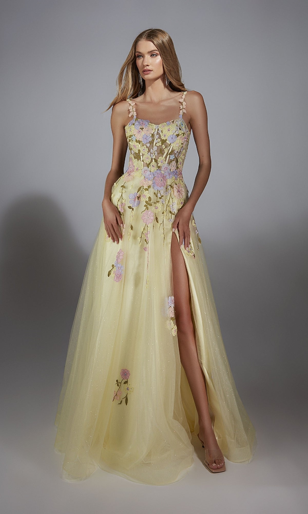 Alyce 61909 Long Prom Dress Lilac/Multi / 000