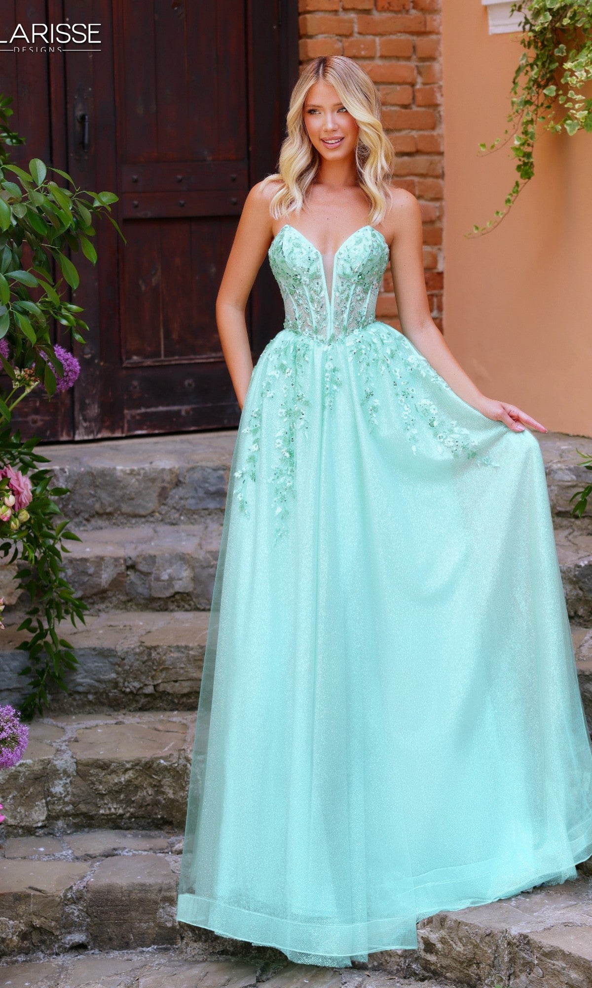 floor length winter formal dresses Lace-Up Strapless Glitter Long Prom Dress with Pockets Champagne / 12 Neckline:Scoop Neck Perfect for the simple Gold Shimmery Long Sleeve Neck Size:17.5