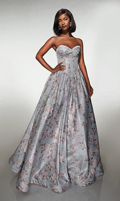 Alyce 62181 Long Prom Dress Silver Lake/Pink / 6 Alyce 62181 Long Prom Dress Silver Lake/Pink / 6