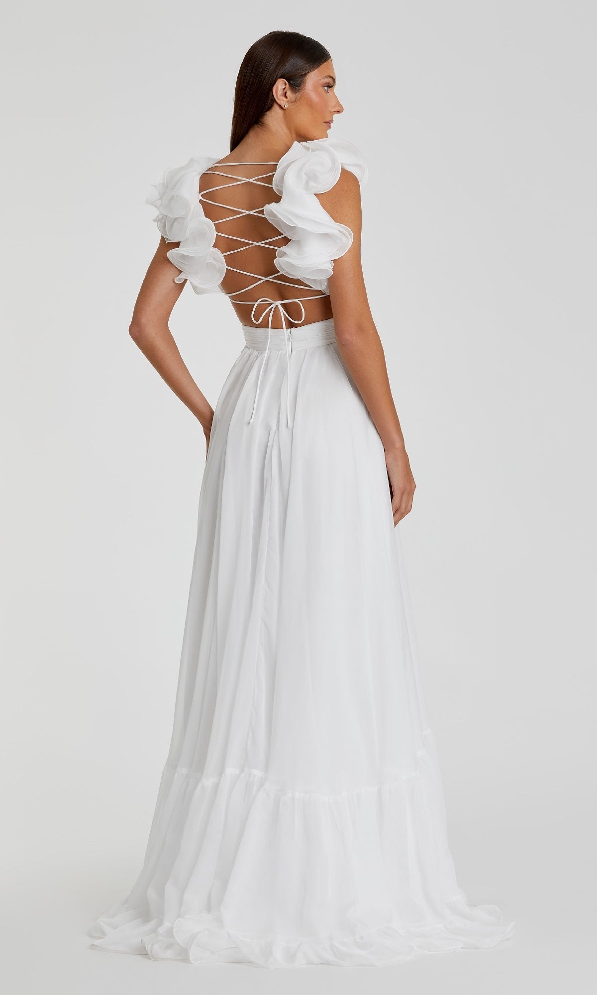 Mac Duggal Empire-Waist Cut-Out Formal Dress 67911