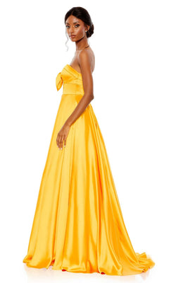Long Formal Dress 67995 by Mac Duggal Marigold / 4