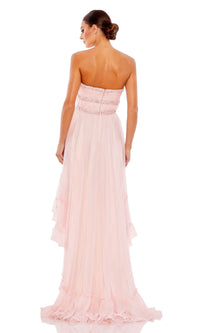 Grecian-Style Ruffled High-Low Party Dress 68096