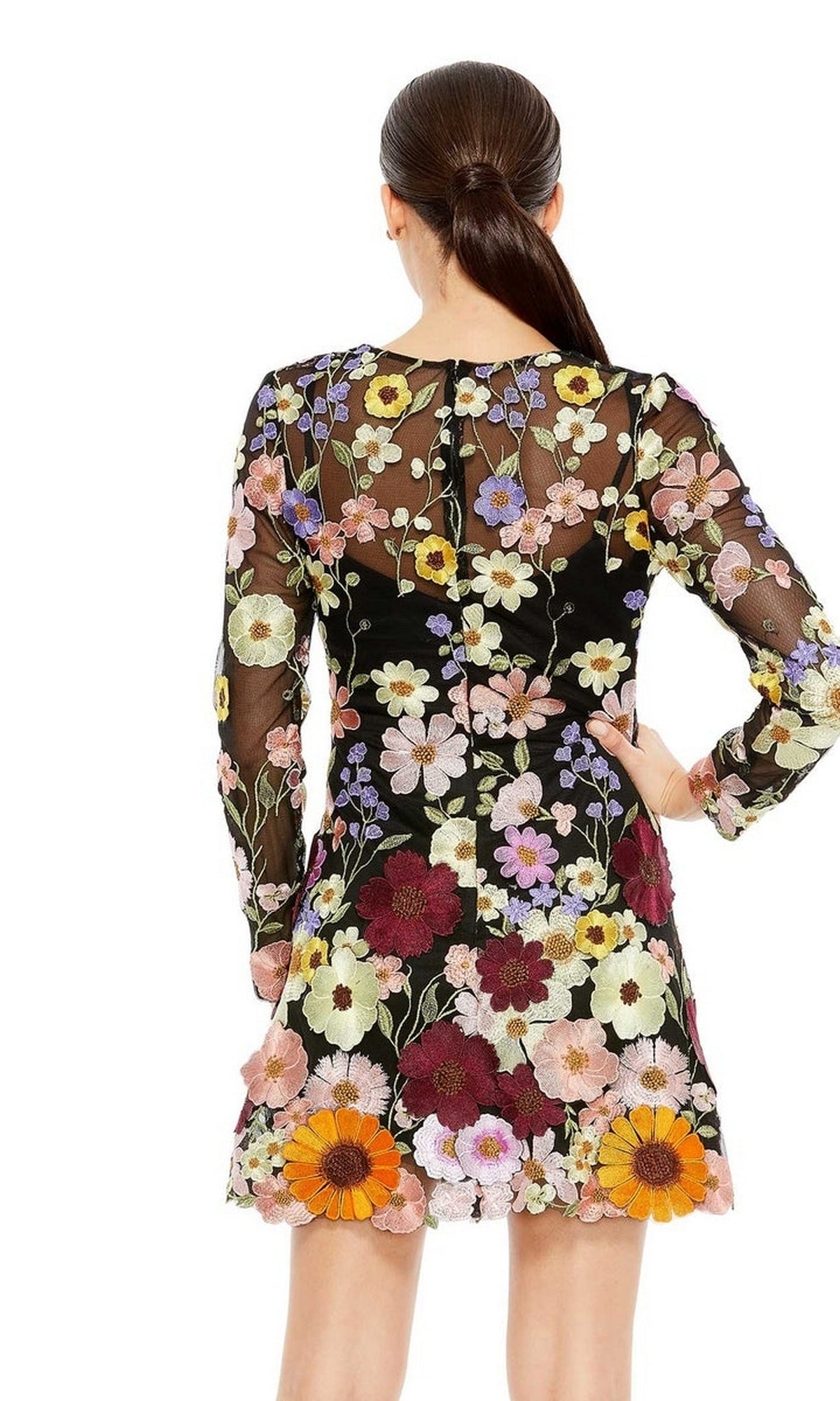 Floral Short Cocktail Dress 68202 by Mac Duggal