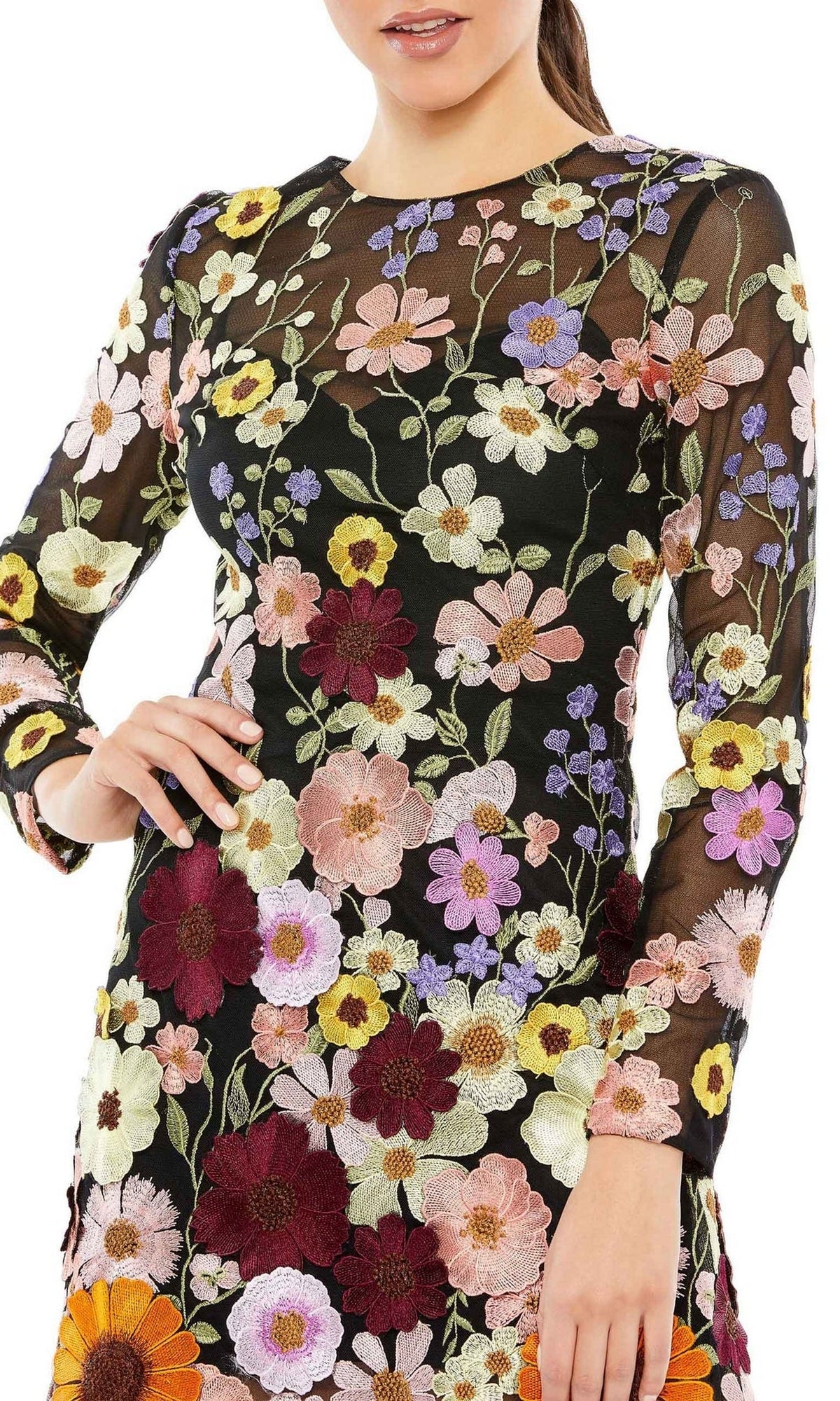 Floral Short Cocktail Dress 68202 by Mac Duggal