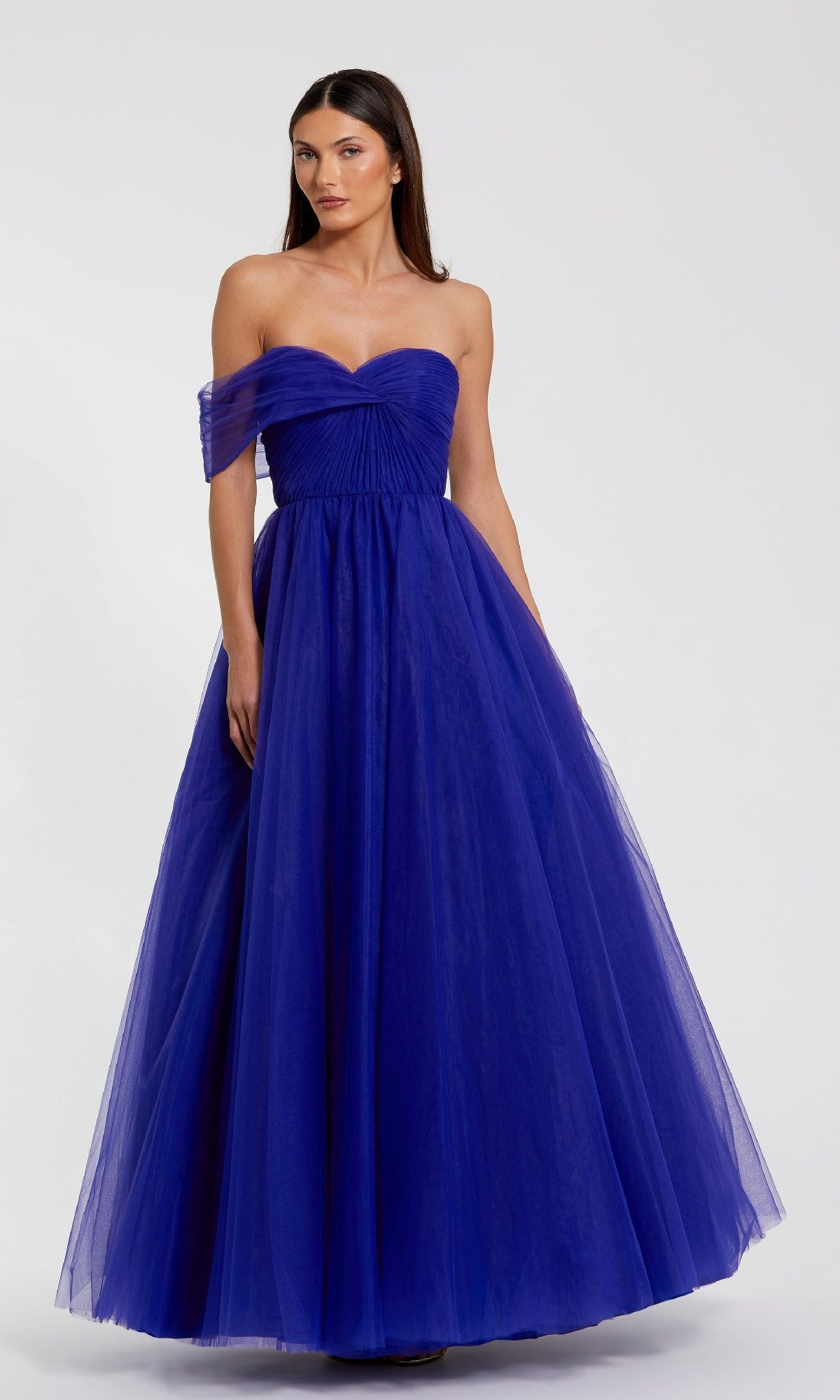mac duggal royal blue dress One Side Off the Shoulder Bustier Ball Gown Simply spot clean and Shoe Size:10 nyla_collection_166560923751_position_0 Pink and Black Super