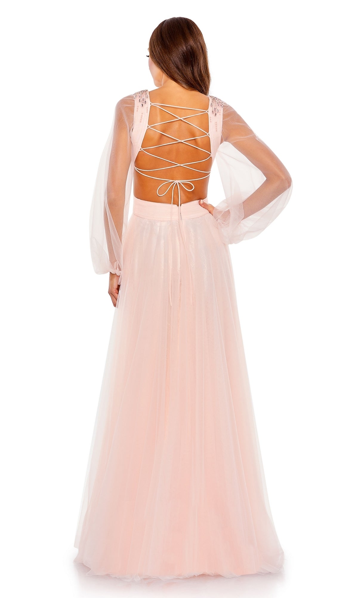 Long Formal Blush Pink Dress 70174 by Mac Duggal