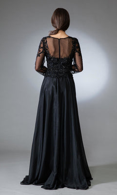 black modest formal dresses Elegant Black Modest Prom Dress fg2500