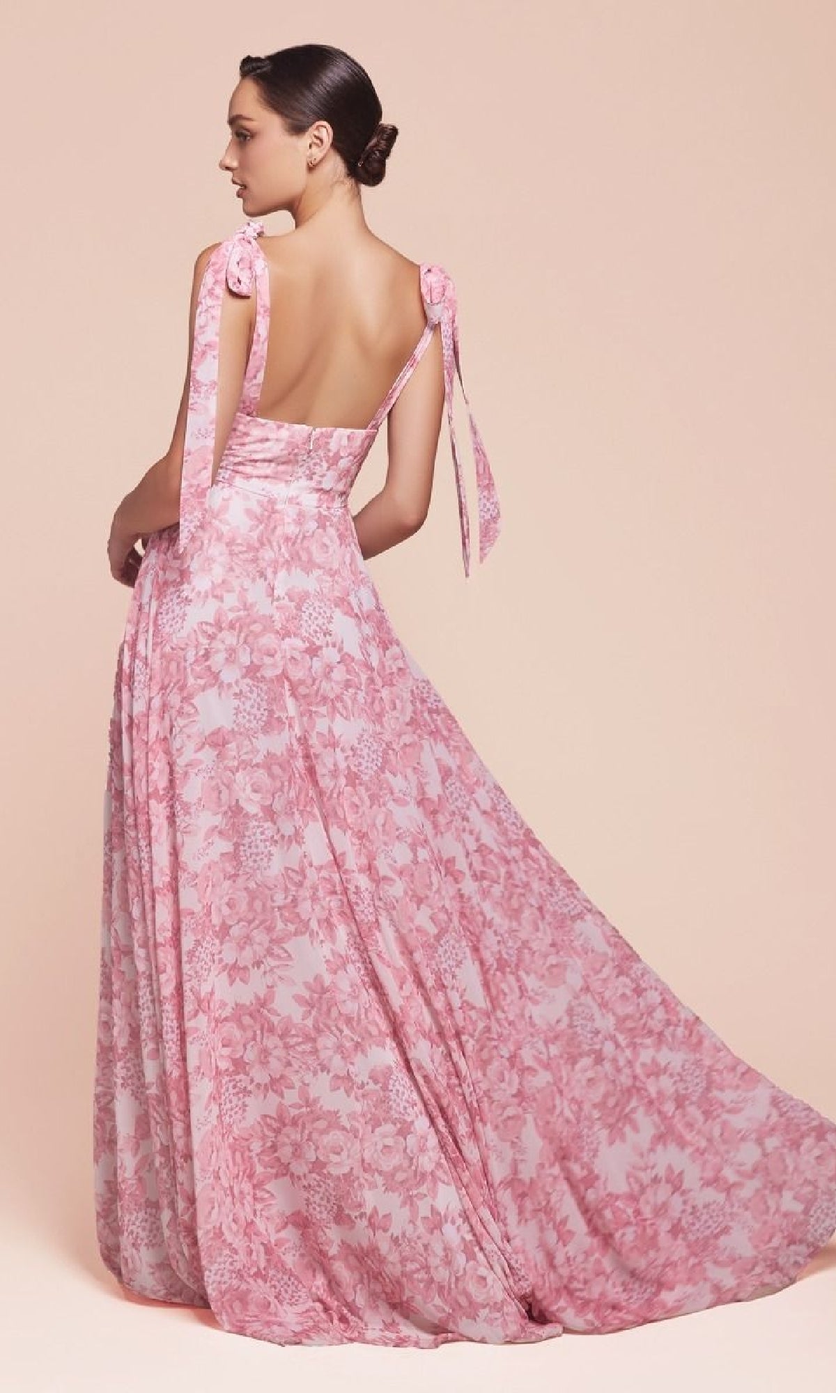 tied shoulder backless dress Stretchy One-shoulder Backless Evening Dress with Tie Strap main image 1