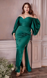 Long Plus-Size Prom Dress 7482C by Ladivine