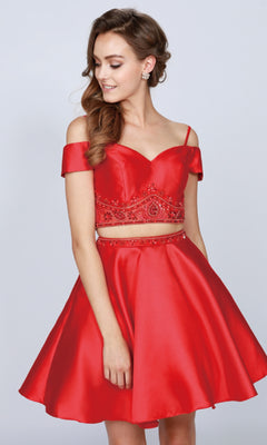 Juliet 790 Short Homecoming Dress Red / Medium Juliet 790 Short Homecoming Dress Red / Medium
