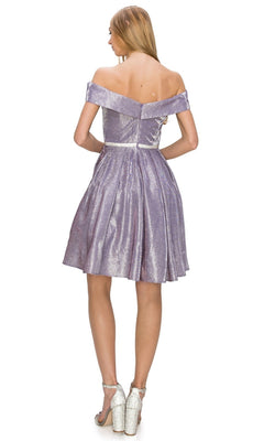 Short Glitter A-Line Homecoming Dress with Pockets Rose Gold / 3XLarge