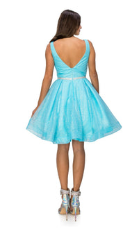 Short Glitter Princess Homecoming Dress 8047J