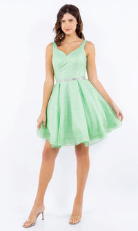 Short Glitter Princess Homecoming Dress 8047J