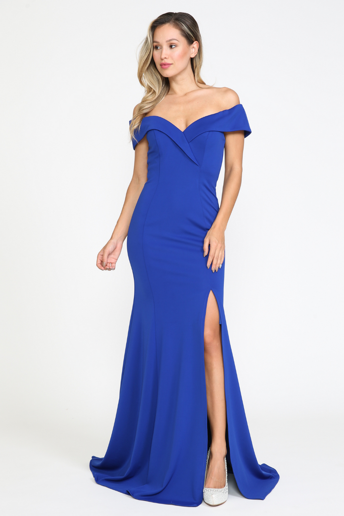 Classic Off-the-Shoulder Formal Prom Dress 8258
