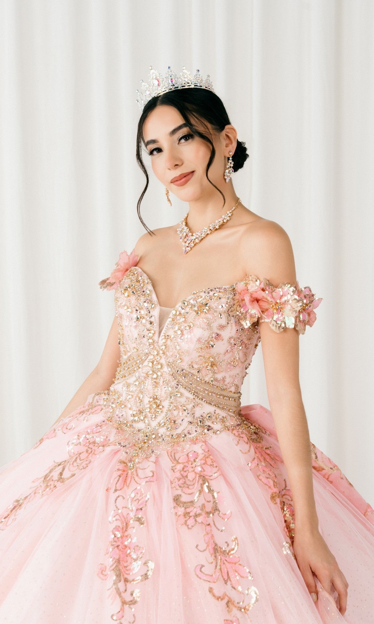 Cinderella Couture 8420JQ Long Quinceanera Dress Pink / Medium Cinderella Couture 8420JQ Long Quinceanera Dress Pink / Medium