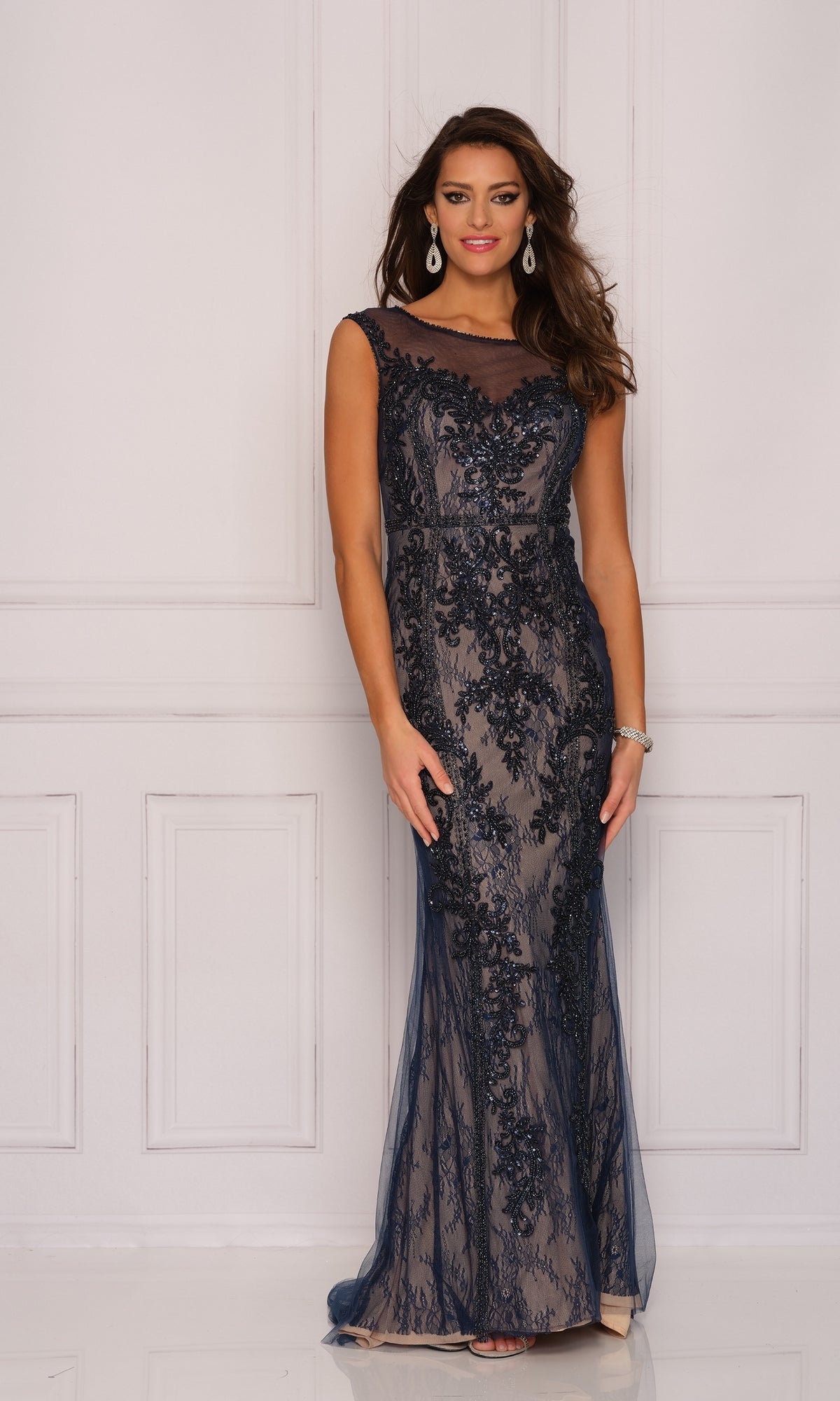 Long Formal Dress A8442 by Dave and Johnny