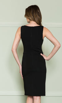 Simple Knee-Length Semi-Formal Career Dress 8522
