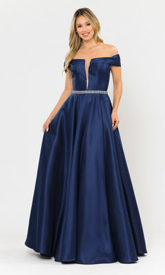 mikado maxi dress Off-the-Shoulder Long Mikado Prom Ball Gown