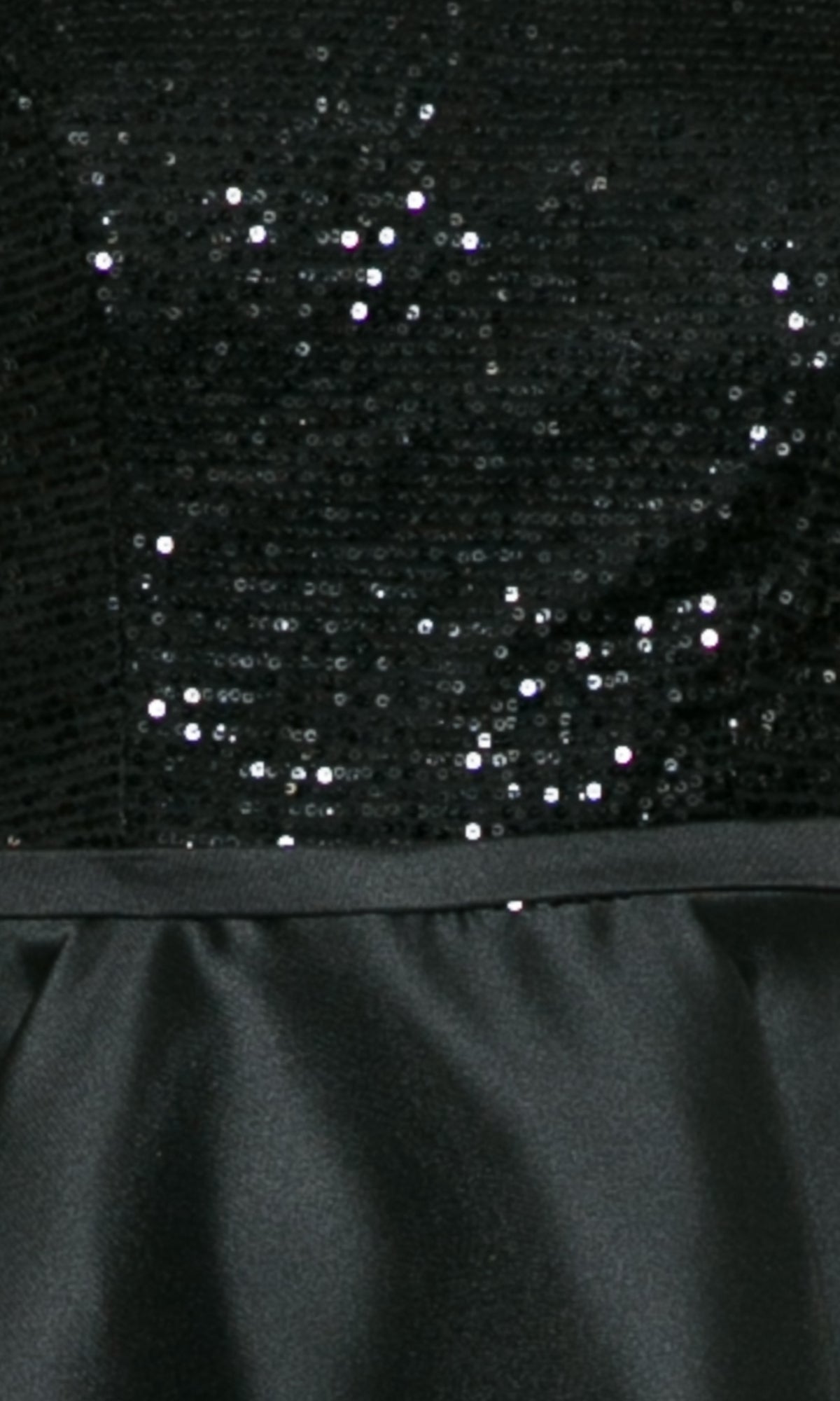 Long Sleeve Short Sequin Sylvia Hoco Dress - PromGirl Black / Medium