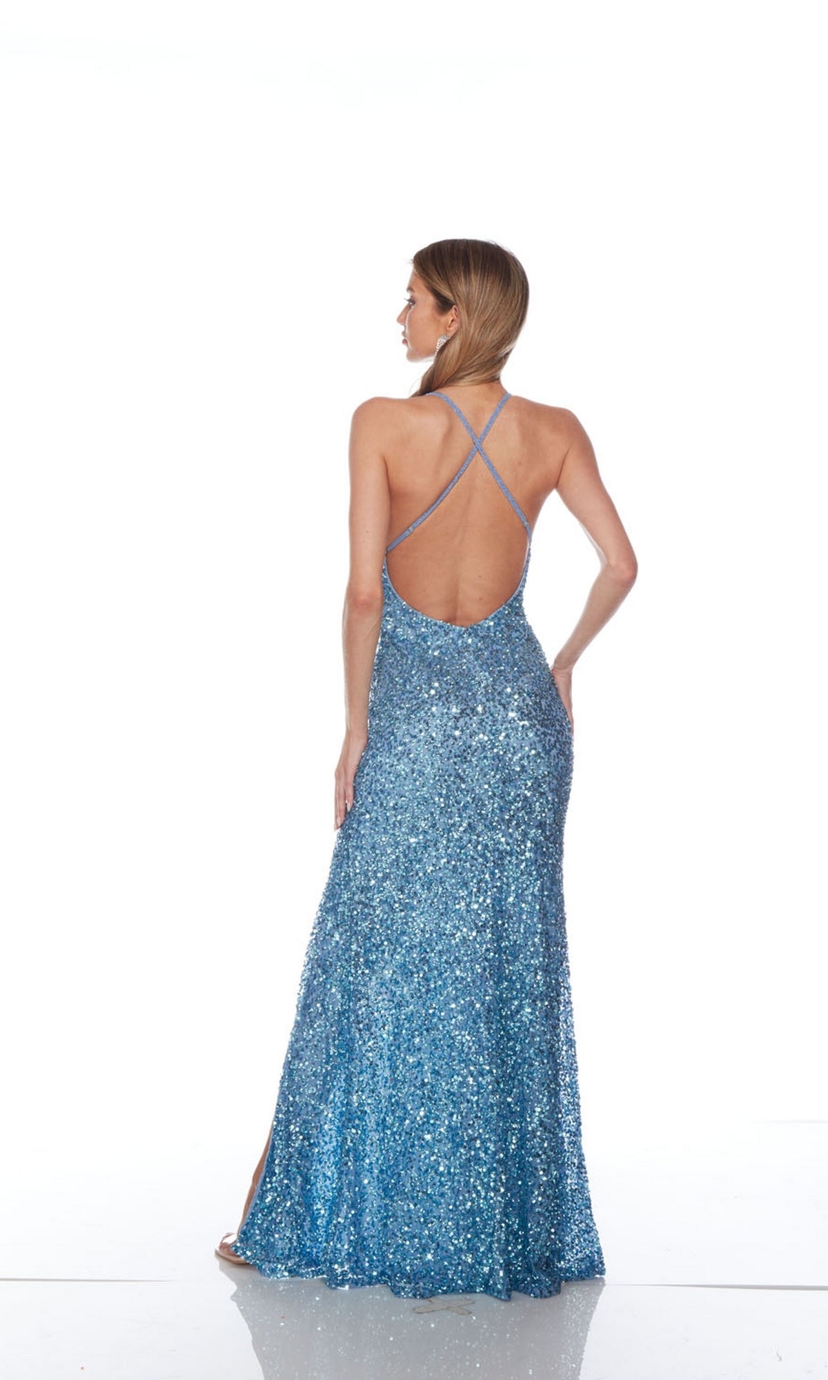 Hand-Beaded Alyce Long Sequin Prom Dress 88001