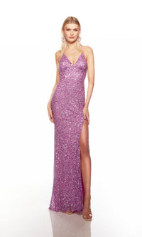 Beaded Floor-Length Alyce Sequin Prom Dress 88002