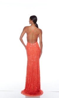 Alyce Backless Sequin Sheath Prom Dress 88006