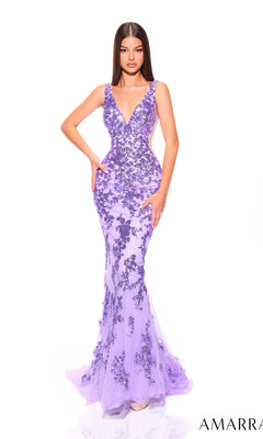 A woman wears the Sheer-Sides Long Sequin Mermaid Prom Dress 88832, a fitted, floor-length gown with sparkling sequins and sheer side panels; she stands against a plain white background.