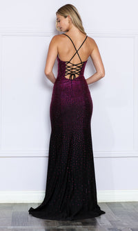 Contrasting Beads Long Black Prom Dress 8892