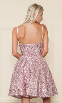Strapless Sequin A-Line Homecoming Dress 8974