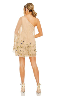 Short Homecoming Dress 9231 by Mac Duggal Nude Gold / 4