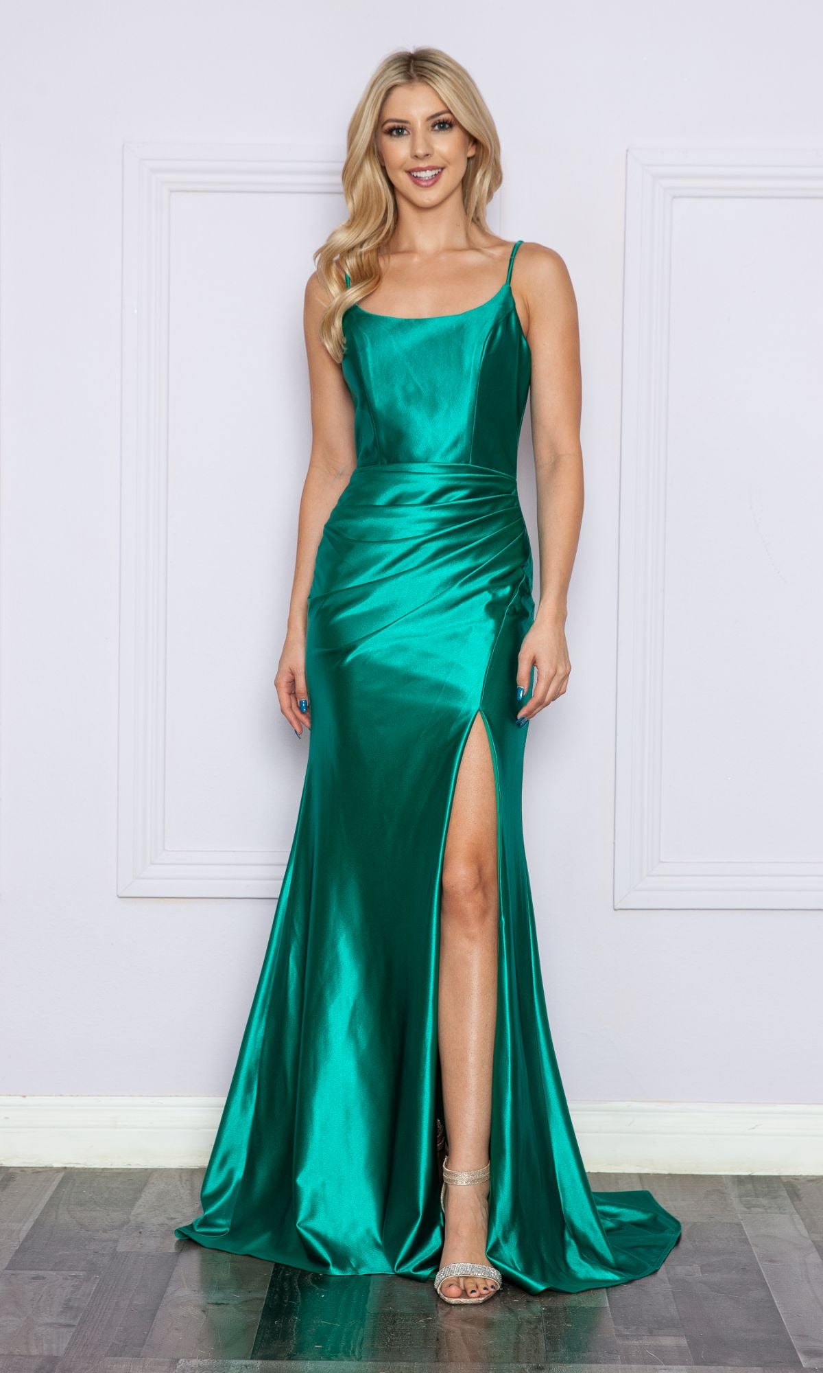 Strappy-Back Long Formal Prom Dress 9250