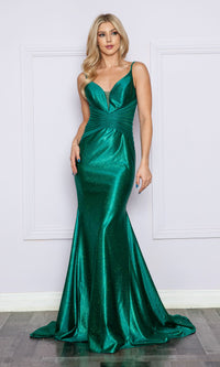 Sheer Cut-Out Sides Long Prom Dress 9260