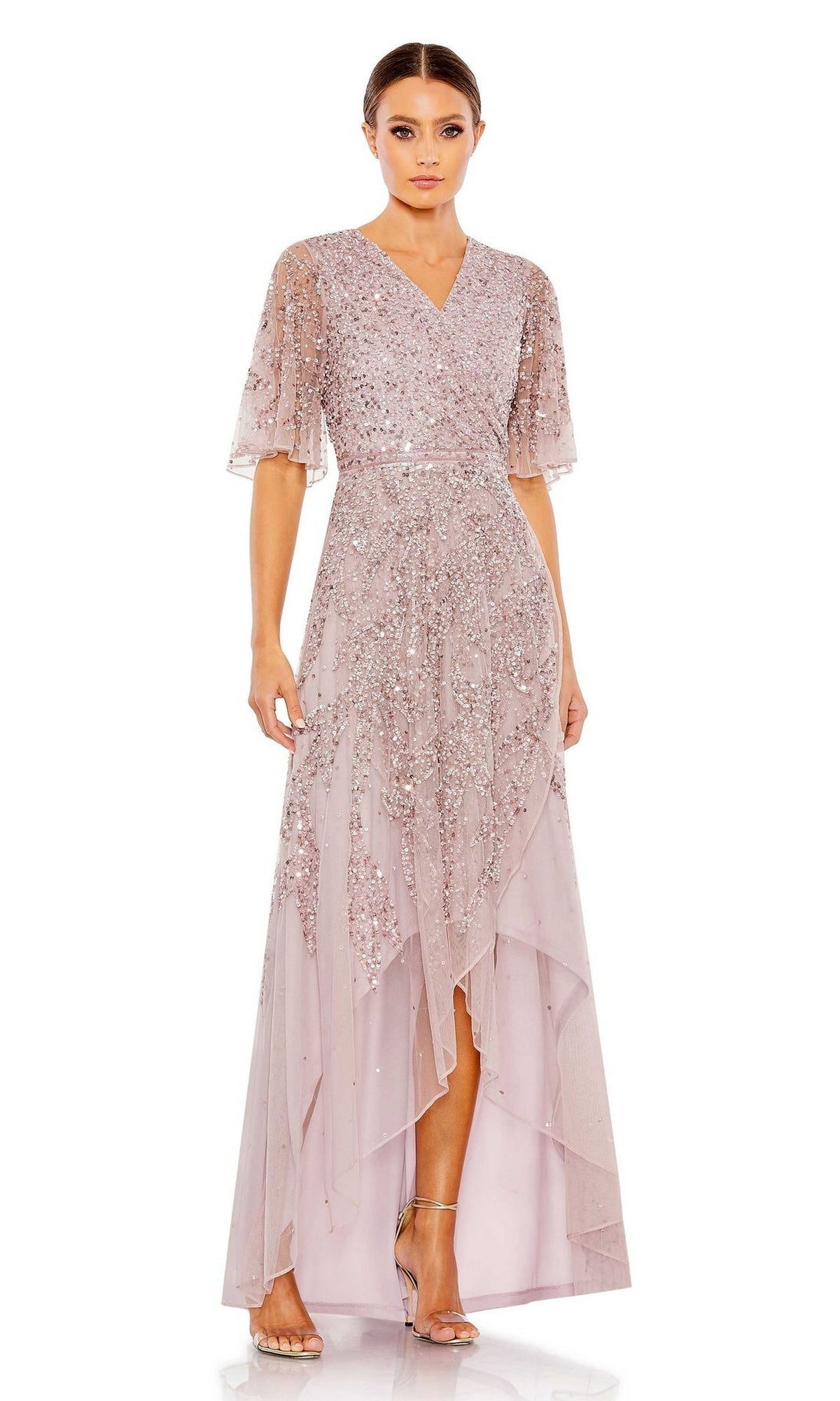Sequin High-Low Formal Dress: Mac Duggal 93681