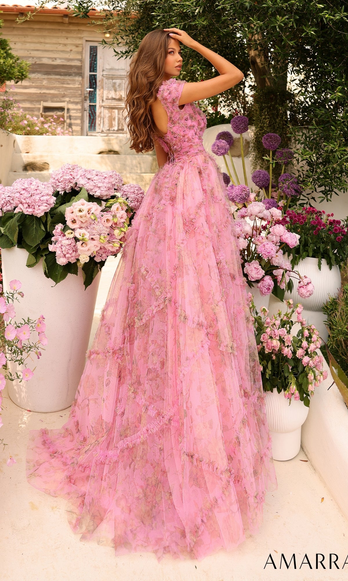 chinese dress ladies Beaded Sheer-Bodice Long Formal Prom Dress main image 1