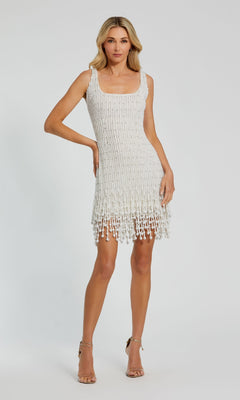 Mac Duggal 94049 Short White Cocktail Dress PromGirl Mac Duggal 94049 Short White Cocktail Dress PromGirl