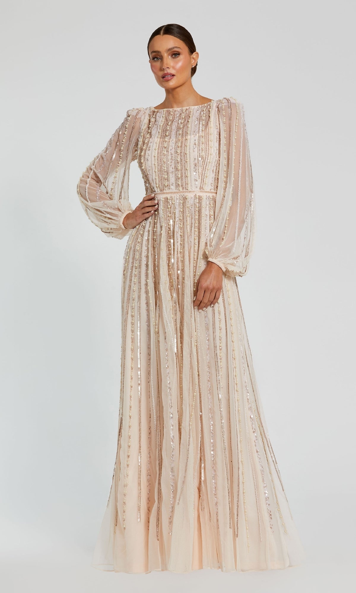 Long Sleeve Long Formal Dress: Mac Duggal 94081