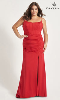 Faviana Plus-Size Long Formal Prom Dress 9544