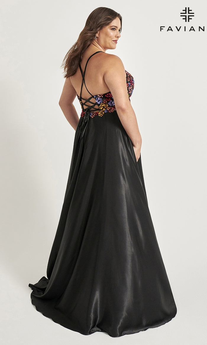 Faviana Plus-Size Long A-Line Prom Dress 9558