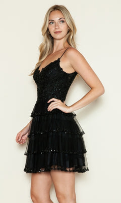 Sparkly Short Homecoming Dress with A-Line Skirt 9592 Royal / Medium