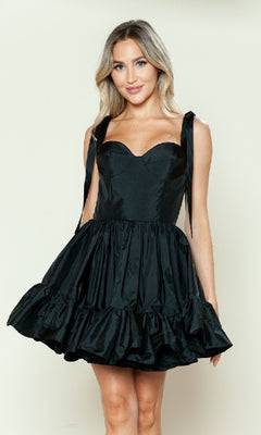 Short Sweetheart Ruffled Homecoming Dress with Bows PromGirl Short Sweetheart Ruffled Homecoming Dress with Bows PromGirl