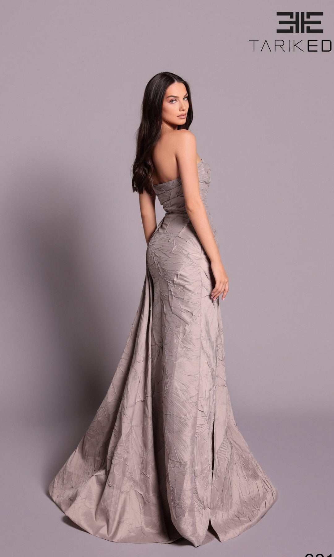 Tarik Ediz 99105 Long Formal Dress Blue Haze / 6