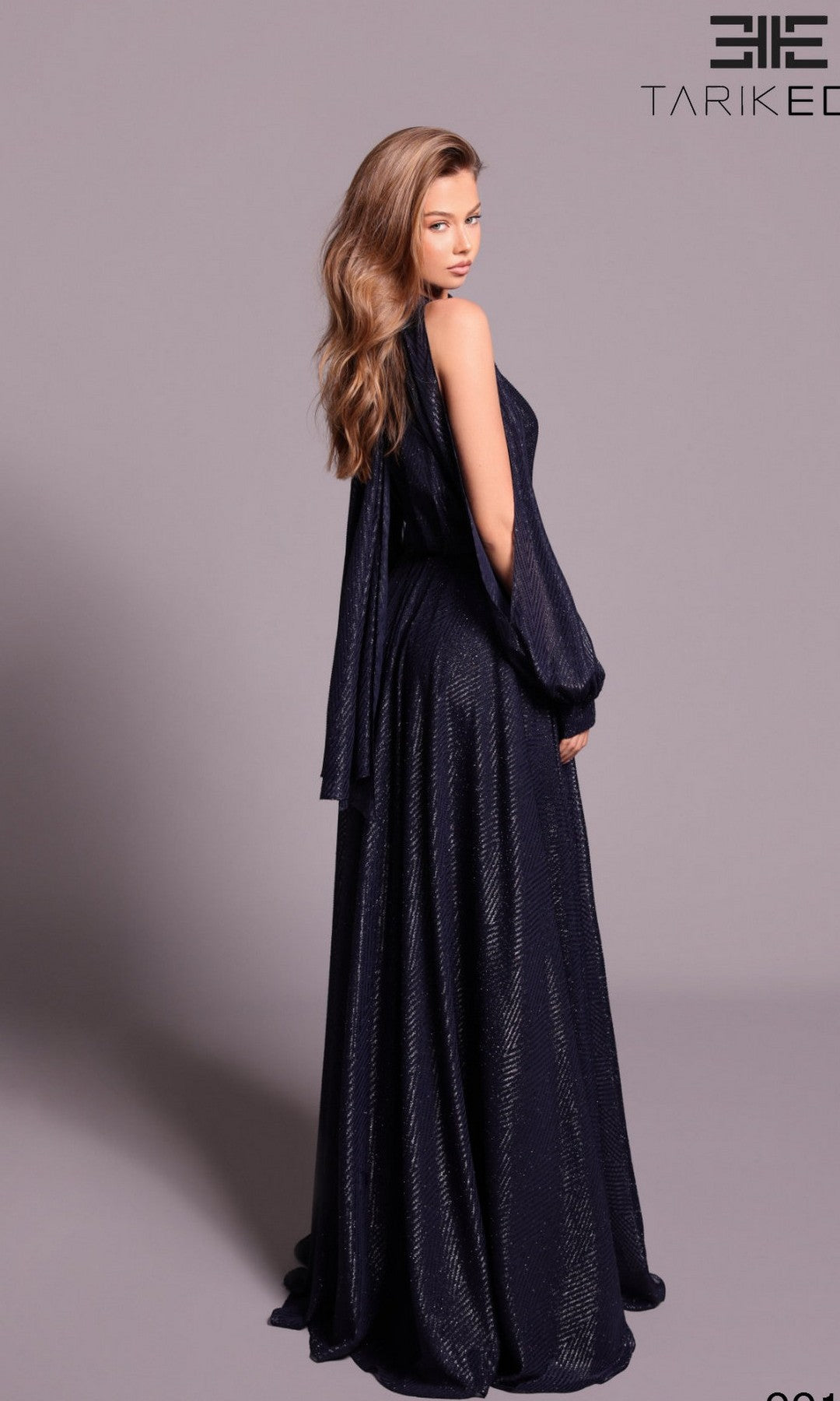 tarik ediz navy blue dress Tarik Ediz