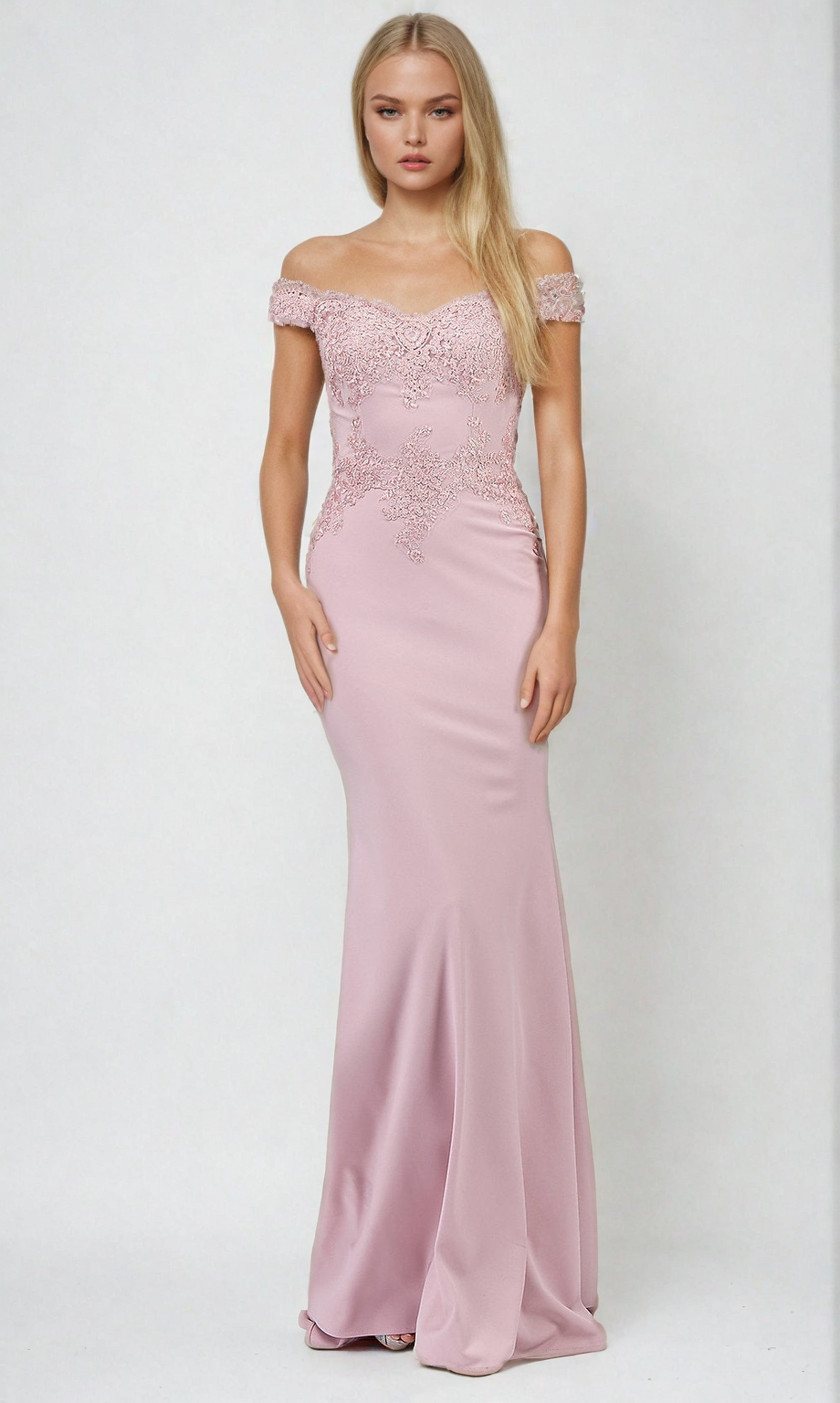 Off-the-Shoulder Mermaid Prom Dress with Train