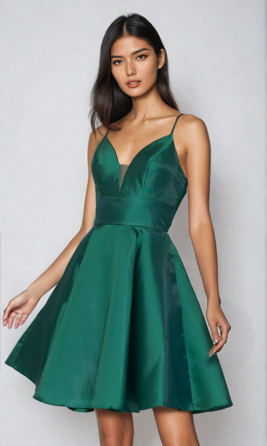 Lace-Back Short A-Line Homecoming Dress 8698