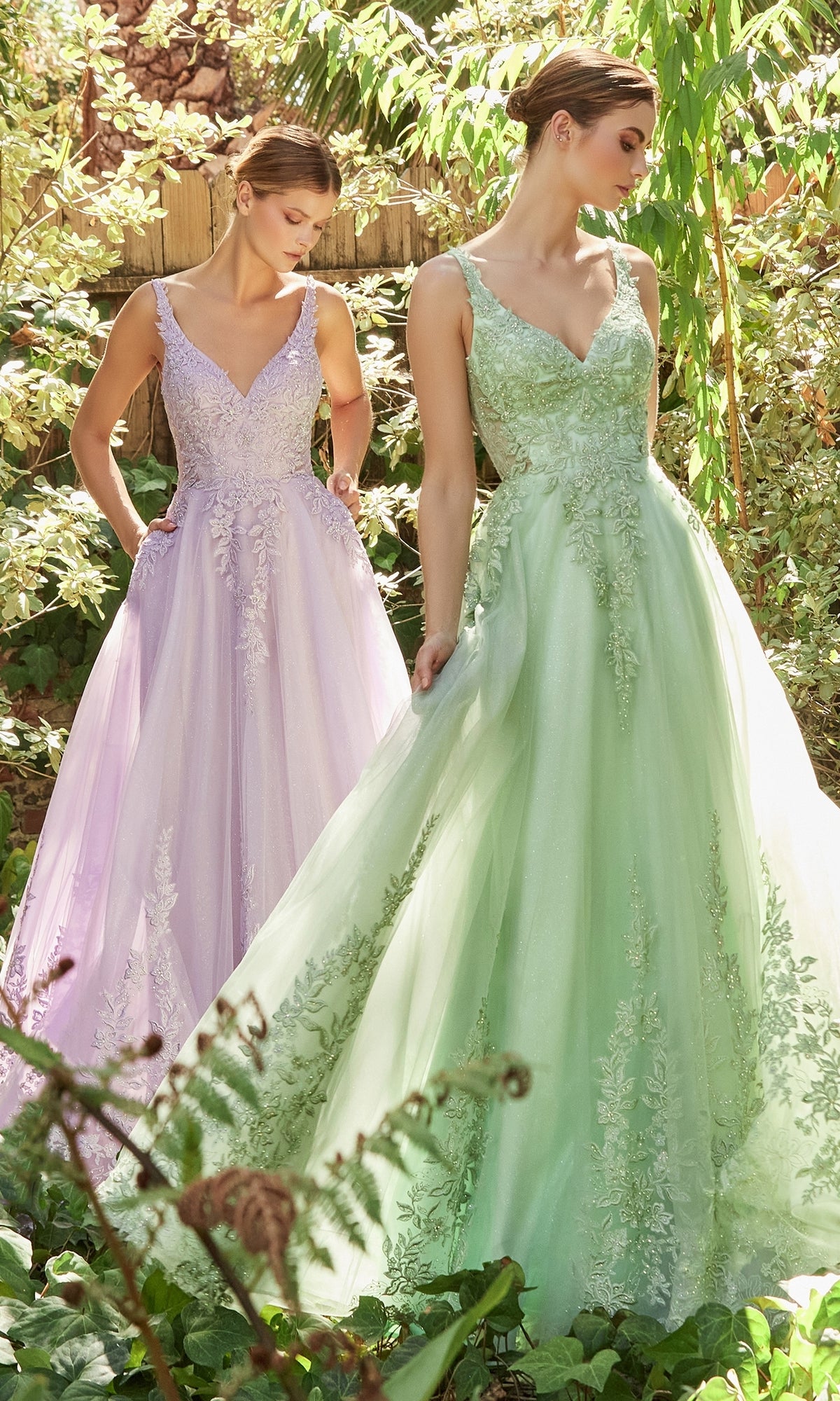 Long A-Line Beaded Prom Dress with Pockets A1125