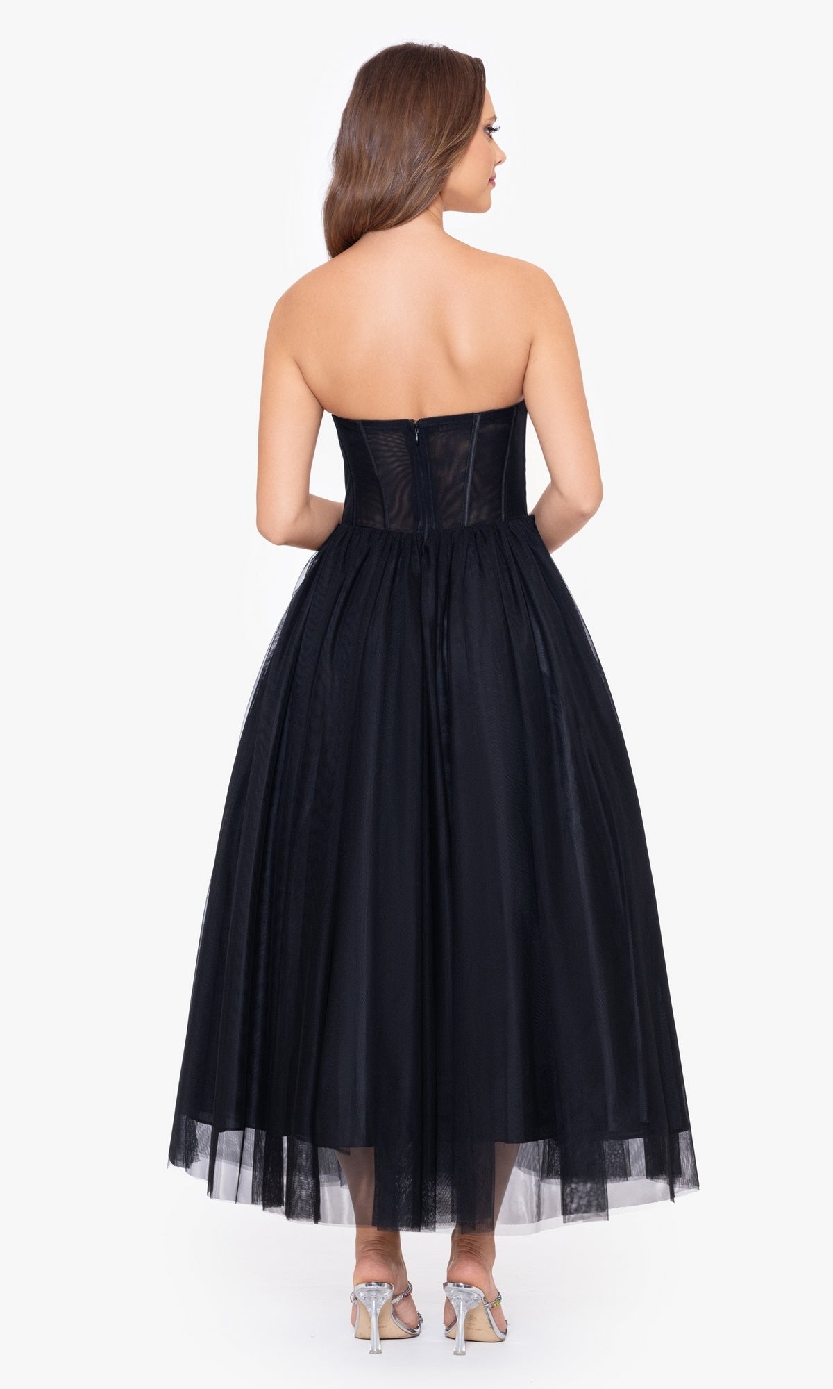 blue dress for baby girl Strapless Tea Length Evening Dress EU32 / Powder-Blue (Photo) main image 1